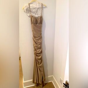 Elegant Tan Evening Gown